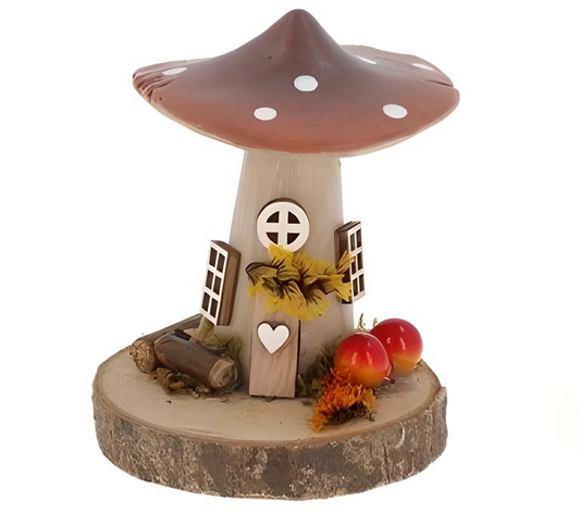Let the forest speak with these charming Rustic Folk Art Mushroom Cottages, handcrafted with love and ready to bring a sprinkle of woodland whimsy to your space. 🍄🏡✨

Made from durable polystone and natural wood slices, each miniature cottage is full of personality, featuring rustic textures and fairy-tale details. Perched upon real wooden bases, they look as if they’ve sprouted right from the forest floor.

Available in four enchanting colours—Yellow, Brown, Red, and Green—these cottages make magical gif
