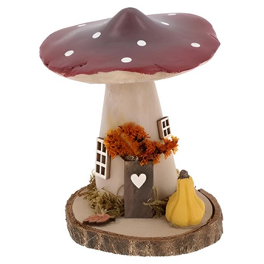 Step deeper into the forest with our Large Rustic Folk Art Mushroom Cottage—a handcrafted treasure brimming with storybook charm. 🍄🏡✨

Made from high-quality polystone and perched on a natural wood slice base, these delightful mushroom houses invite warmth, magic, and imagination into your home. Each cottage is rich with rustic detail, perfect for adorning shelves, altars, desks, or windowsills with a touch of woodland whimsy.

Choose from four earthy colours—Yellow, Brown, Red, and Green—to suit your spa