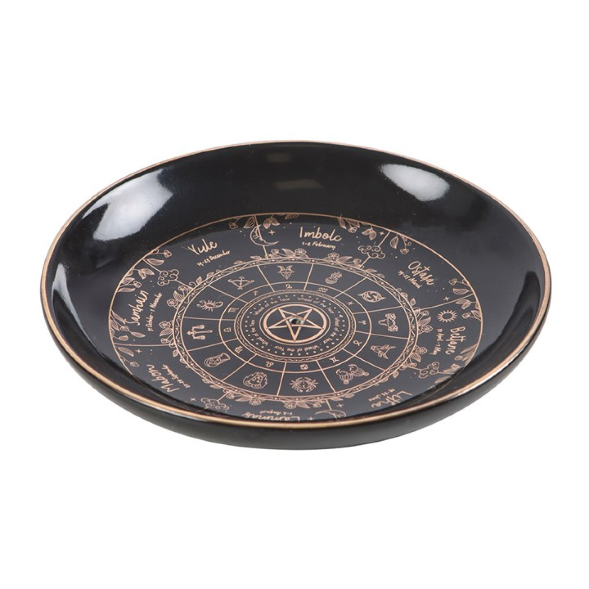 Wheel of the Year Incense Holder – Ceramic Pagan Ritual Decor