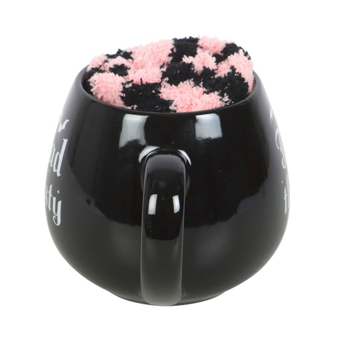Dead Thirsty Mug & Socks Gift Set – Pink and Black Gothic Coffee Cup