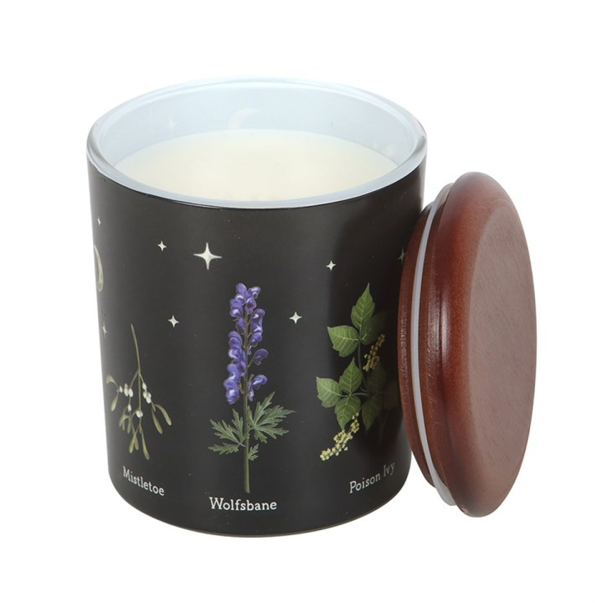 Immerse yourself in shadowy botanical mystery with this Deadly Nightshade scented candle, housed in a glass vessel adorned with sinister plant imagery and sealed with a fitted lid. Each candle arrives nestled in coordinating packaging, perfect for those who embrace the darker aesthetics of witchcraft or seek an otherworldly present for herbalists and occult enthusiasts. Expect approximately 28 hours of atmospheric illumination. Always supervise your flame—never abandon a burning candle to its own devices.