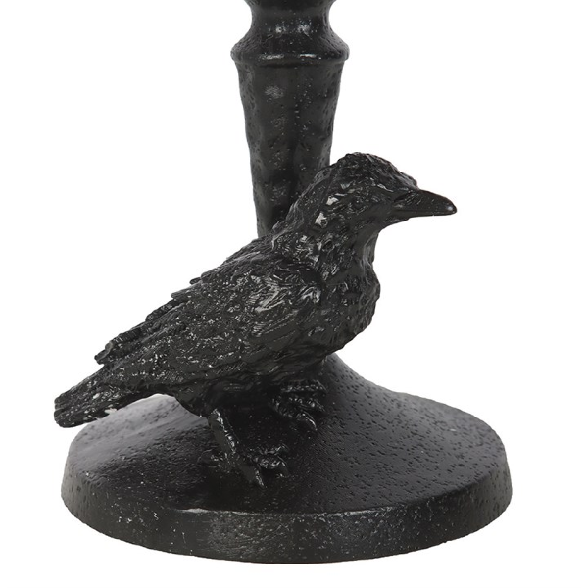 Mystic Raven Pillar Candle Holder – Gothic Resin Décor