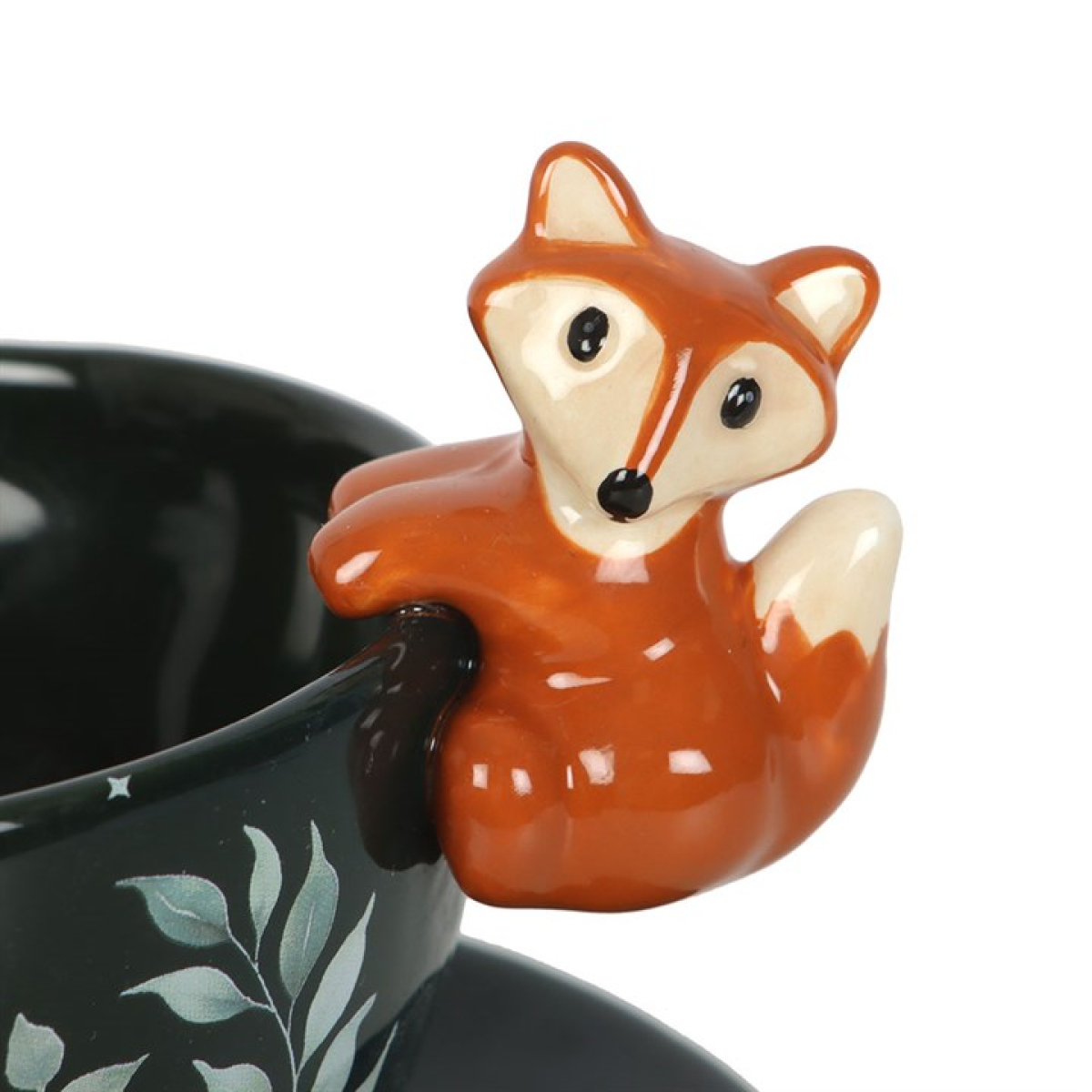 Green Forest Teacup with Fox Ceramic Tea Set 500ml