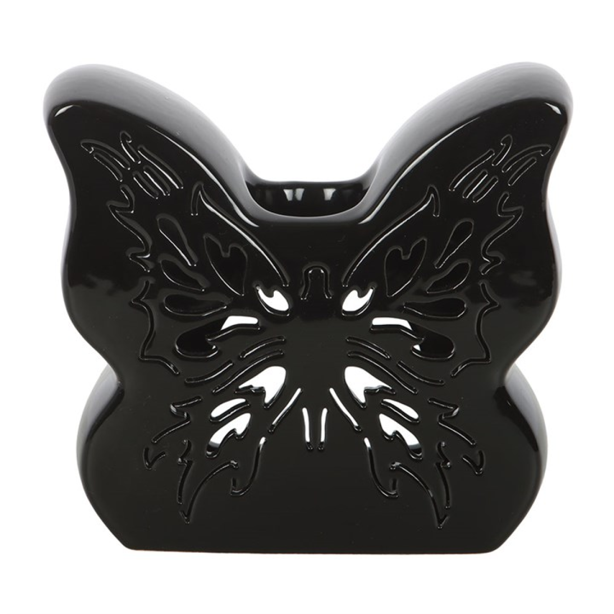Black Cut-Out Butterfly Oil Burner – Gothic Aromatherapy Decor