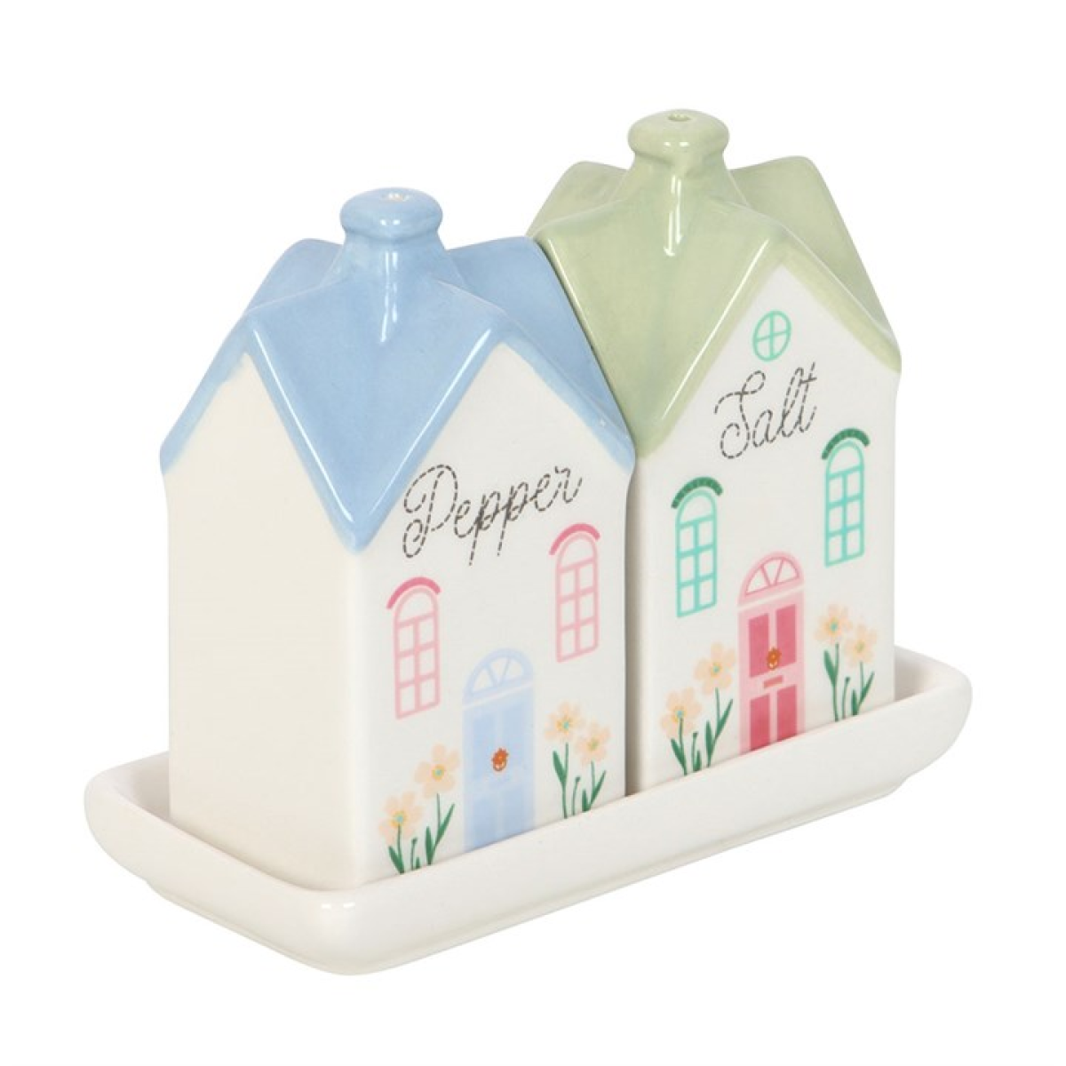 Pastel House Salt and Pepper Shakers – Quirky Townhouse Set