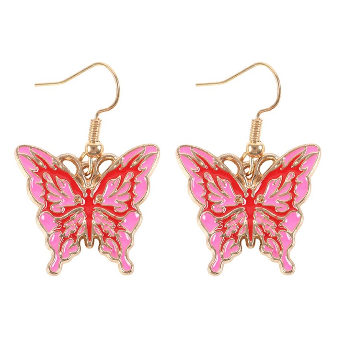 Flaming Butterfly Earrings – Cybersigil Y2K Gothic Jewellery