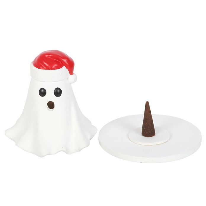 Ghost with Santa Hat Incense Cone Holder