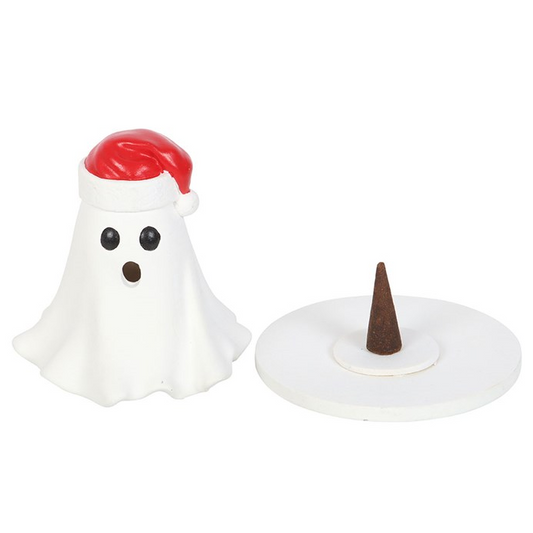 Ghost with Santa Hat Incense Cone Holder