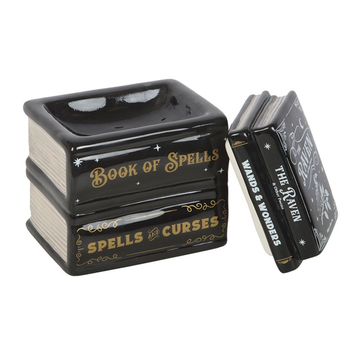 Book of Spells Oil Burner and Wax Warmer – Gothic Witch Decor