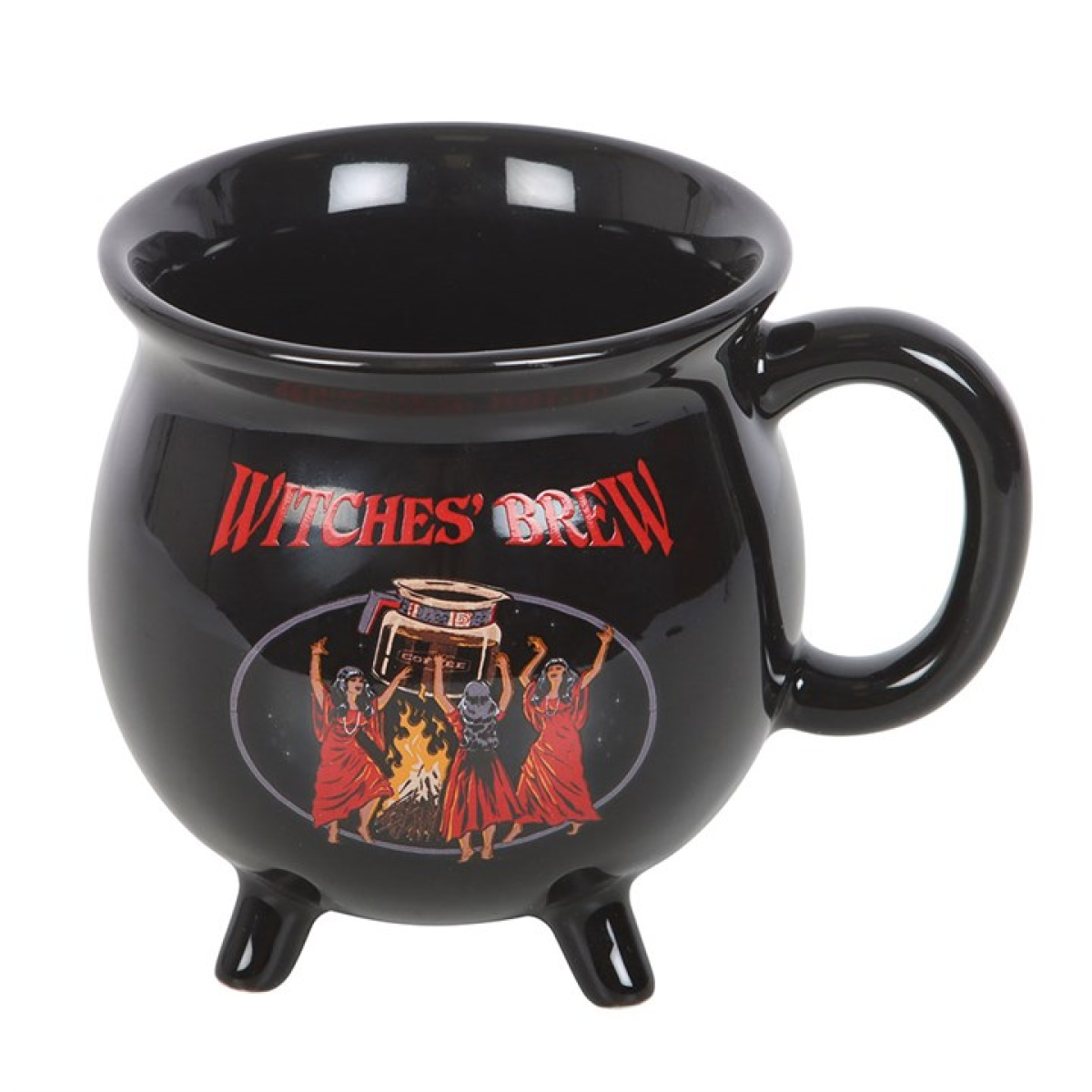 Witches’ Brew Cauldron Mug by Steven Rhodes – Dark Humour Coffee Cup