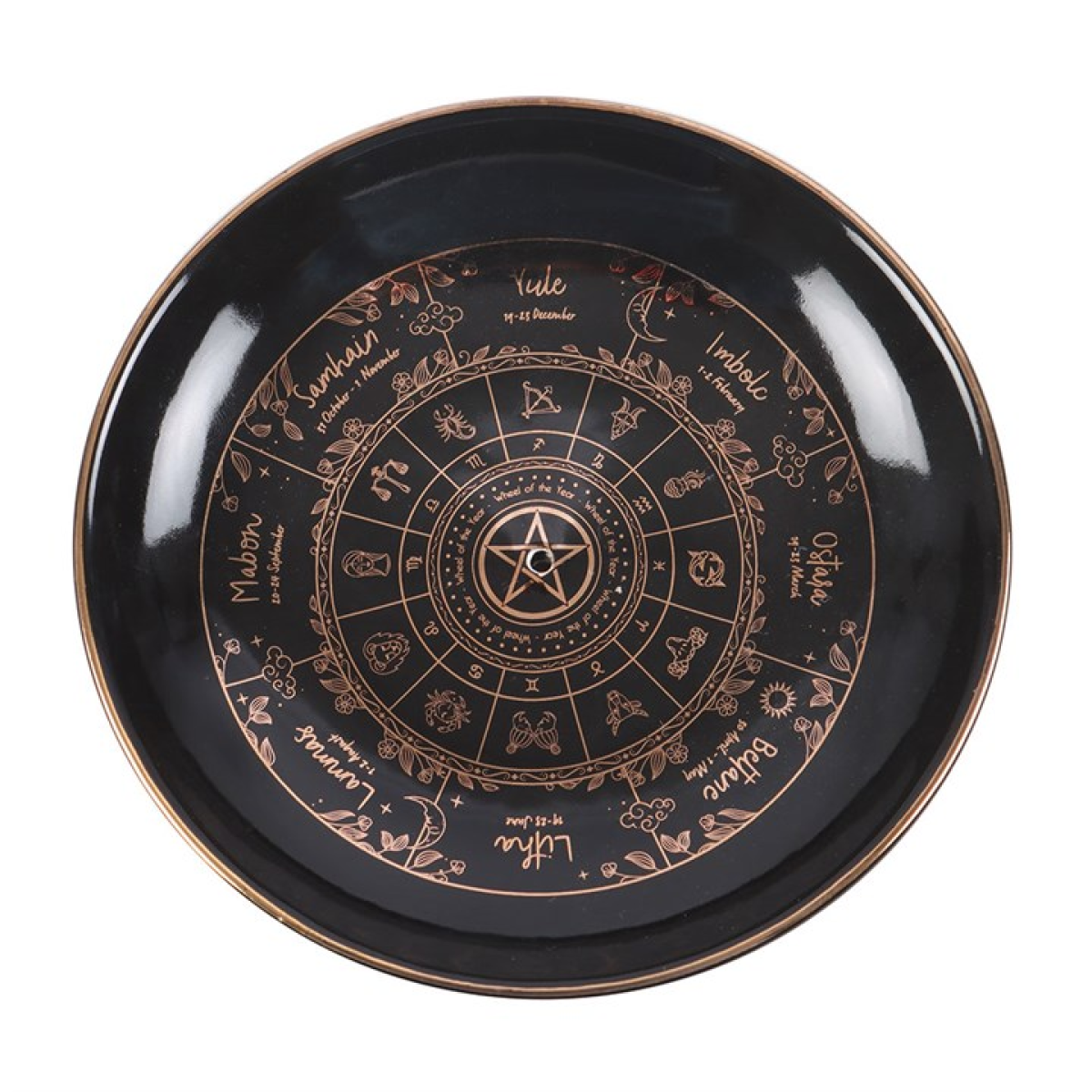 Wheel of the Year Incense Holder – Ceramic Pagan Ritual Decor
