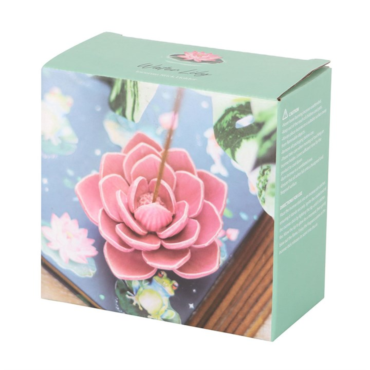 Pink Water Lily Incense Stick Holder – Ceramic Floral Decor