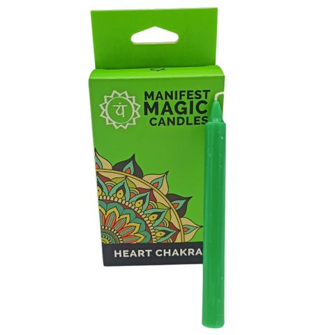 The Manifest Magic Candle is a powerful ally for those seeking to spark their intentions and deepen their spiritual path. Each candle is carefully crafted and charged with purpose, perfect for meditation, ritual work, or creating a sacred, calming space. The Heart Chakra Candle grounds your spirit firmly in the physical world, offering stability and a sense of safety. Ignite it to reconnect with your foundation, draw forth inner resilience, and manifest a life built on strength. Dimensions: Box: 16 x 7.5 x 