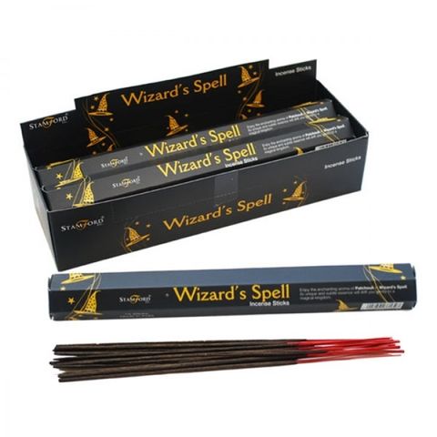 Unleash ancient magic and restore sacred stillness with our Wizard’s Spell Incense Sticks—a powerful tool of aroma alchemy, perfect for cleansing rituals and peaceful reflection. As the smoke rises, it lifts away stagnant energy and replaces it with the serenity of arcane wisdom.

Crafted in India with premium perfumery materials, each stick from the Stamford Black range is charged with intention and tradition. Light the tip, let it glow, and place it in your chosen holder—the fragrant spell will do the res