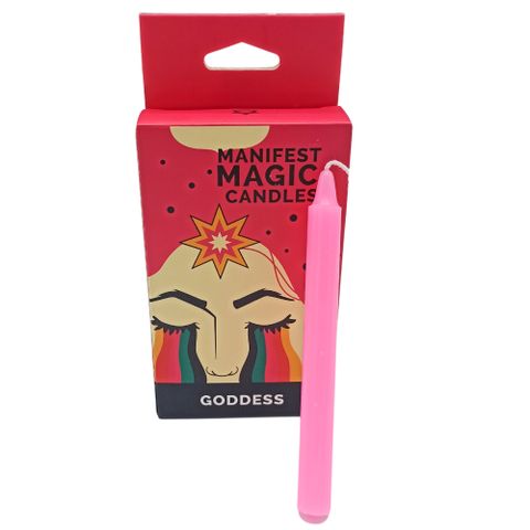 The Manifest Magic Candle serves as a powerful ally, sparking your intentions and deepening your spiritual path. Each candle is carefully crafted with purpose, perfect for meditation, ritual work, or creating a sacred, transformative space. The Pink Candle is specially designed to anchor your energy in the physical world. Its calming vibrations foster a sense of safety and resilience. Light this candle to reconnect with your foundation, awaken inner strength, and build a steadfast life base. Dimensions: Box