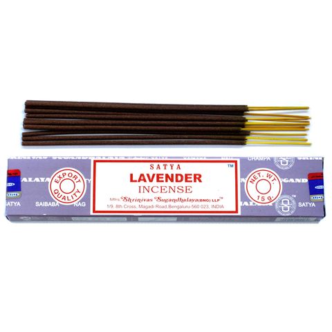 Satya Lavender Incense Sticks 15g – Hand Rolled Indian Incense