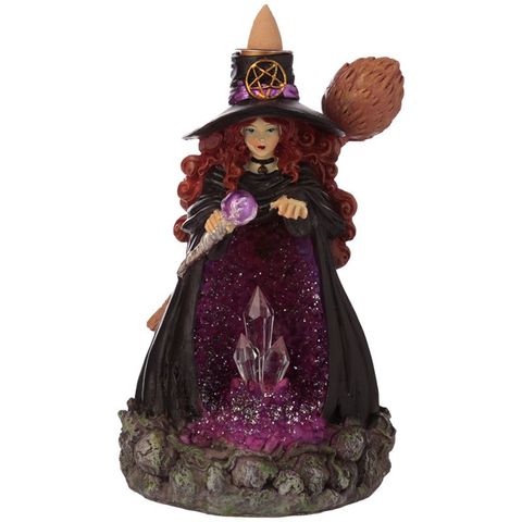 Measuring 18cm tall, 11cm wide, and 9cm deep, this enchanting Backflow Incense Burner requires 2 AA batteries (not included). Designed to channel smoke that flows downward, it creates a mesmerizing cascade of swirling mist that drifts gracefully over the tower, captivating all who behold it. Light your incense cone and watch as the heavier-than-air smoke spirals through the opening, pooling mysteriously at the base. Perfect for weaving magic in your home, office, teahouse, meditation space, or yoga sanctuar