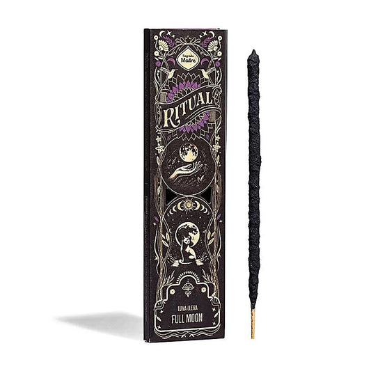 When the moon is ripe and the veil thins, it is time to cast your intentions into the ether. The Sagrada Madre Ritual Incense – Full Moon is crafted as a sacred companion for your lunar rites. Handmade in Argentina, these six 23cm sticks are conjured from aromatic oils, charcoal, salt, and a plant-based binder—burning for nearly an hour to hold space for your magic.

Use this incense as the moon rises high. Light a stick beneath her silver gaze, write down what burdens you, what dreams you dare to call in—a
