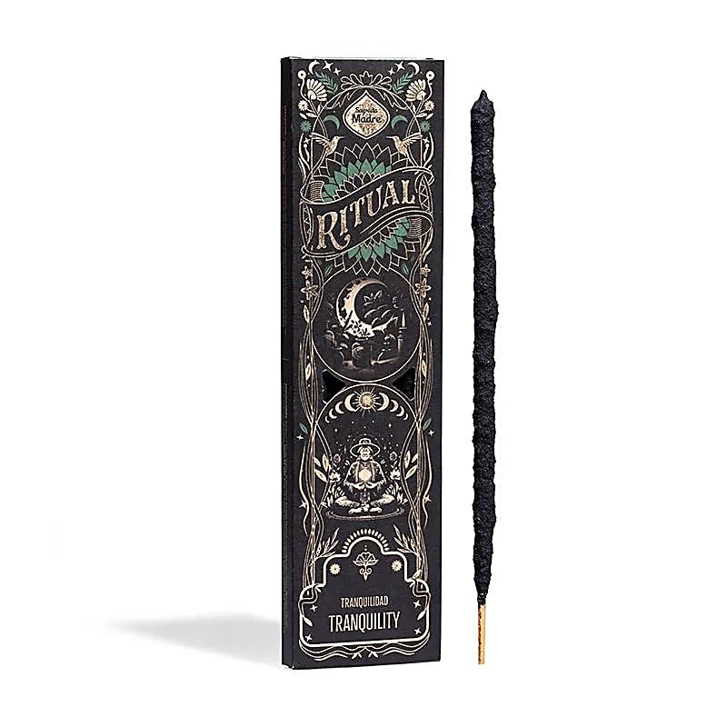 Breathe deep, dear one, for this spell is woven in smoke and silence. The Sagrada Madre Ritual Incense – Tranquility is no mere scented stick—it is a wand of calm, crafted by wise hands in the heart of Argentina. Each wand holds the magic of aromatic oils, sacred charcoal, salt, and plant-bound resins, pressed into six elegant sticks of 23cm. Each burns for nearly an hour, calling forth stillness with every flicker of flame.