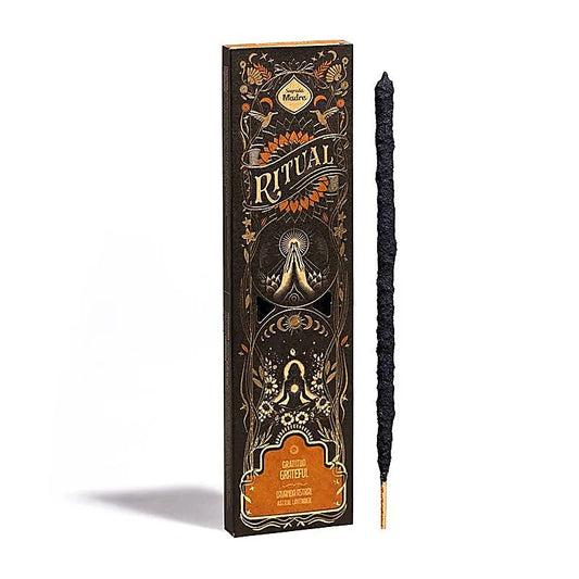 Gratitude is a spell of the heart, and Sagrada Madre Ritual Incense – Gratitude is the smoke that carries it. Hand-forged in Argentina with sacred intention, these six 23cm incense sticks are made from concentrated aromatic oils, charcoal, salt, and a plant-based binder. Each burns for around an hour, inviting you to steep your space in reverence and thankfulness.

Use this incense to anchor your gratitude rituals—be they quiet morning reflections, offerings to your guides, or blessings spoken over the flam