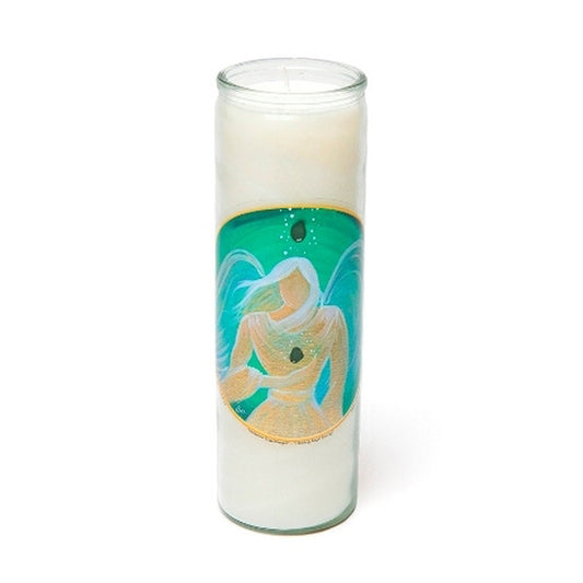 Open the heart and invite gentle healing with this Angel Healing Candle, glowing with soothing green energy. Featuring a serene angel design aligned with the heart chakra, this candle is infused with sacred Frankincense and Myrrh to support emotional balance, love, and inner peace. Made from 100% natural stearin with a pure cotton wick, it burns cleanly and steadily for up to 100 hours. Perfect for meditation, healing rituals, and creating a calm, heart-centred sanctuary filled with soft, nurturing light.