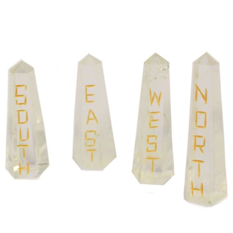 Step into sacred alignment with our Crystal Compass Quartz Set, intuitively selected to harmonize your path with Earth’s magnetic wisdom. This enchanted set includes four large, raw Quartz points, each lovingly engraved with one of the four sacred compass directions: North, South, East, and West.

Quartz is known among healers as the Master Healer—an energy amplifier, cleanser, and protector of the aura. Use this set in your altar work, crystal grids, or meditations to call in guidance, clarity, and protect