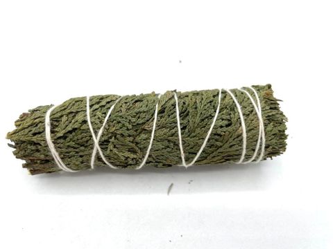 🌿 Child of the Forest, hear me now...
Crafted by Earth’s gentle hands, this Cedar Smudge Stick (Mini - 11cm) is a sacred tool for purification and protection. Cedar is one of the oldest tree spirits known to shamans, revered for its ability to cleanse spaces of stagnant energy and invite divine wisdom.

Use this miniature bundle during rituals, before journeying into meditation, or to prepare sacred space. The smoke of cedar calls to ancestral spirits, grounding your intentions in the ancient heartbeat of 