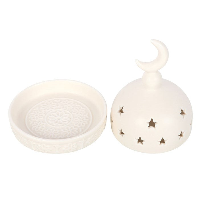 Mosque Incense Cone and Tealight Holder – Ceramic Spiritual Decor