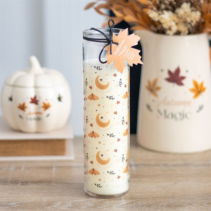 Autumn Magic Pumpkin Spice Tube Candle – Harvest Moon Ritual Candle