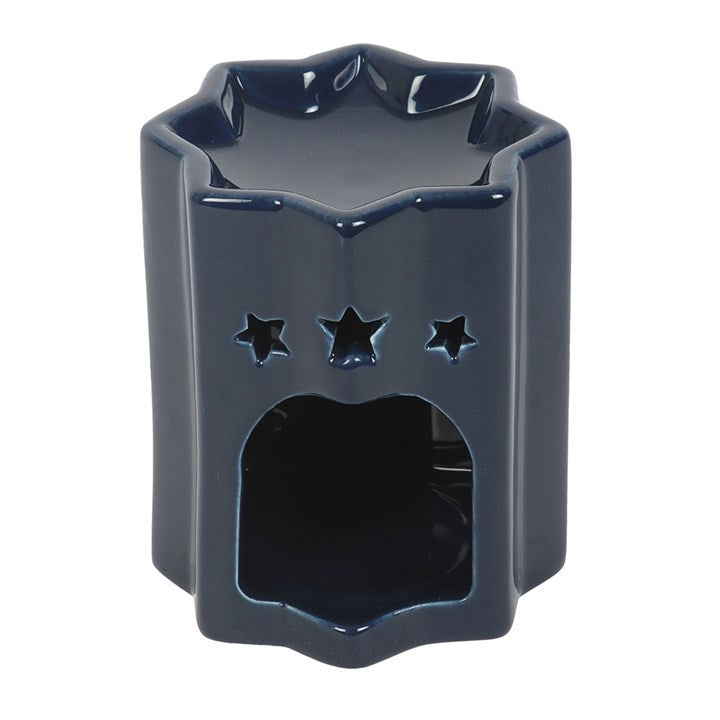 Blue Star oil burner for fragrance oils. Create a celestial, calming atmosphere in your home, meditation space, or altar with mystical star-shaped design.