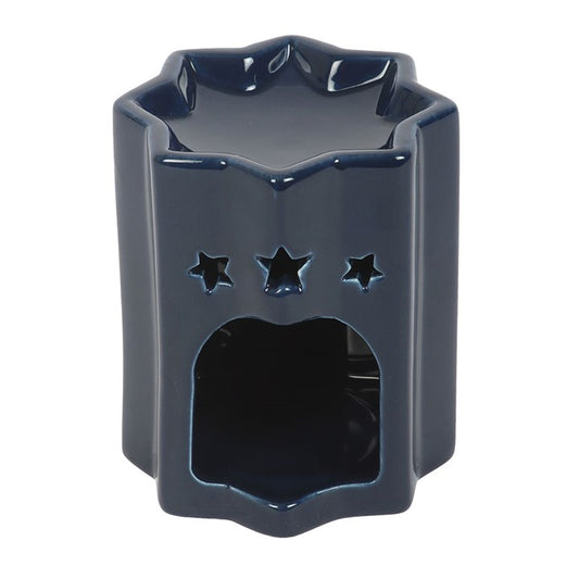 Blue Star oil burner for fragrance oils. Create a celestial, calming atmosphere in your home, meditation space, or altar with mystical star-shaped design.