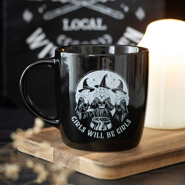 Girls Will Be Girls Witchy Mug – Sisterhood & Magic Ceramic Cup