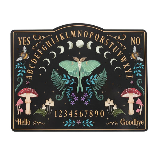 This enchanting talking board, known as a 'spirit board,' offers a timeless method to explore life's deeper questions and connect with the Beyond. Adorned with a mesmerizing dark forest motif, rest your fingers gently on the included planchette and allow it to unveil hidden secrets. Remember, this spirit board is crafted for mystical exploration rather than casual play or professional spiritual use.