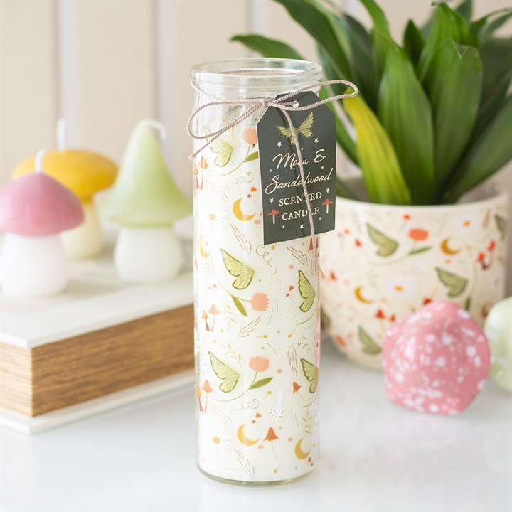 Fairy Folklore Moss & Sandalwood Tube Candle | Enchanted Altar Candle