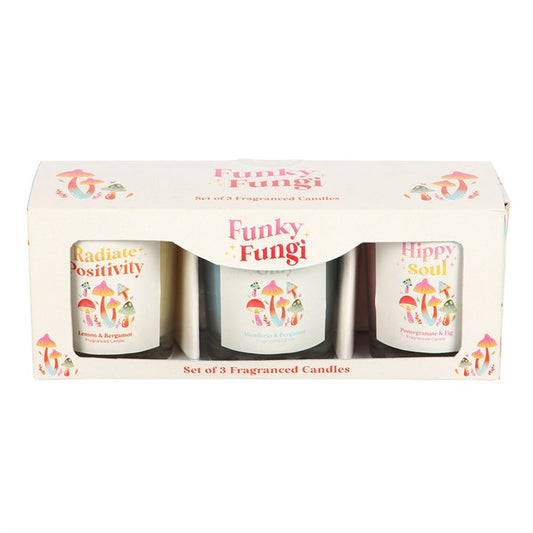 Infuse your space with enchanting aromas and uplifting energy using this trio of glass votive candles. Each one carries a unique scent spell: Hippy Soul blends Pomegranate and Fig, Radiate Positivity shines with Lemon and Bergamot, and Good Vibes Only radiates Mandarin and Bergamot. With an average burn time of 8 hours each, these candles invite a mystical ambiance that refreshes and inspires your sacred sanctuary.
