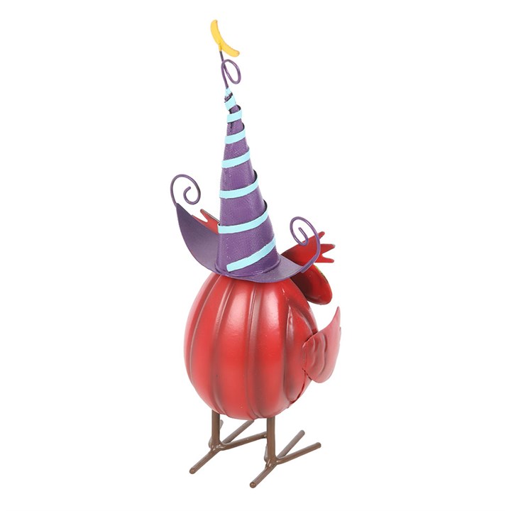 Red Metal Owl Ornament with Witch Hat – The Witches Garden