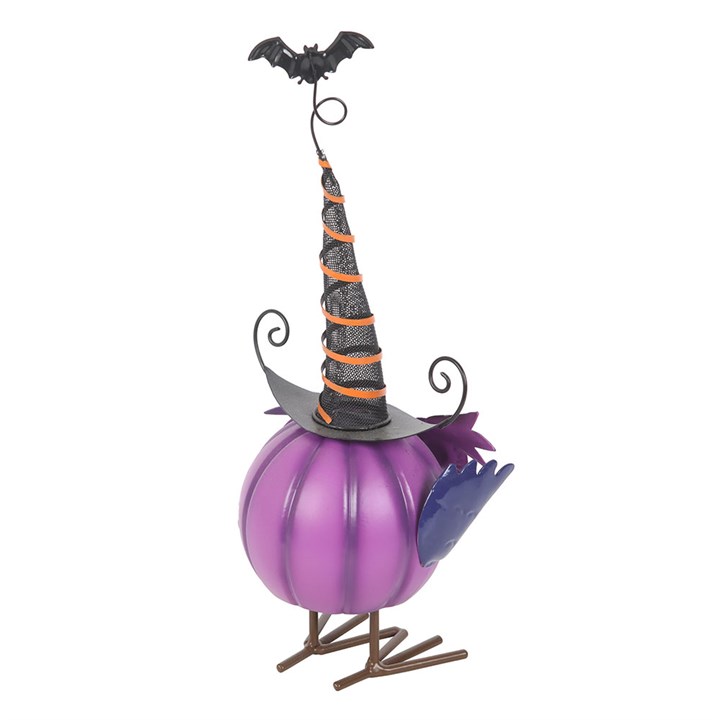 Purple Metal Owl Ornament with Witch Hat – The Witches Garden
