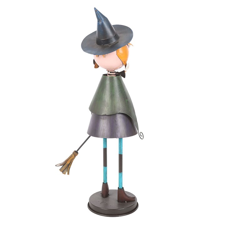 Metal Witch Ornament with Broom – The Witches Garden
