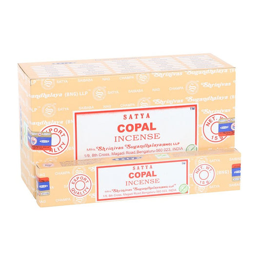 Embrace the sacred with this collection of 12 packs of Satya’s Copal incense sticks. Renowned for cleansing energies and deepening spiritual rituals, Copal’s rich, resinous aroma invites calm and clarity into your space. Perfect for those who walk the mystical path, these vegan and cruelty-free sticks come ready to ignite your sacred moments. Sold as a set of 12 packs to keep your altar ever fragrant and pure.