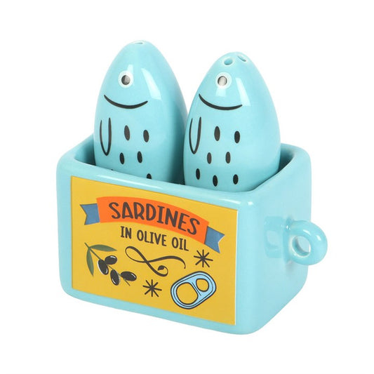 Sardine Salt and Pepper Shakers – Ceramic Coastal Kitchen Set