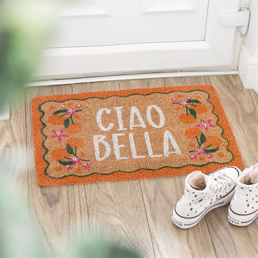 Orange Ciao Bella Doormat