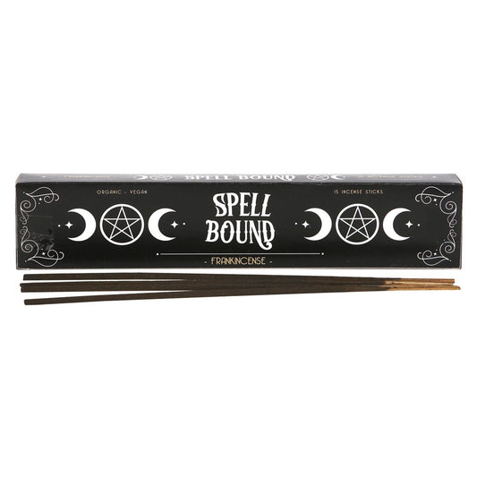 Elevate your rituals and daily self-care with our Spell Bound Frankincense Incense Sticks. Hand-rolled with love in India, each stick is crafted from vegan, organic ingredients, and premium-quality essential oils. Frankincense, known for its sacred and grounding properties, delivers a rich, resinous aroma that enhances meditation, rituals, and spiritual focus.

Whether you're deepening your spiritual practice or simply enjoying a moment of calm, these incense sticks provide a clean, long-lasting burn. Ideal