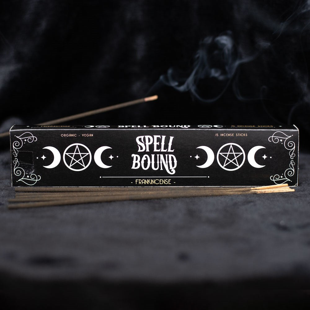 Elevate your rituals and daily self-care with our Spell Bound Frankincense Incense Sticks. Hand-rolled with love in India, each stick is crafted from vegan, organic ingredients, and premium-quality essential oils. Frankincense, known for its sacred and grounding properties, delivers a rich, resinous aroma that enhances meditation, rituals, and spiritual focus.

Whether you're deepening your spiritual practice or simply enjoying a moment of calm, these incense sticks provide a clean, long-lasting burn. Ideal