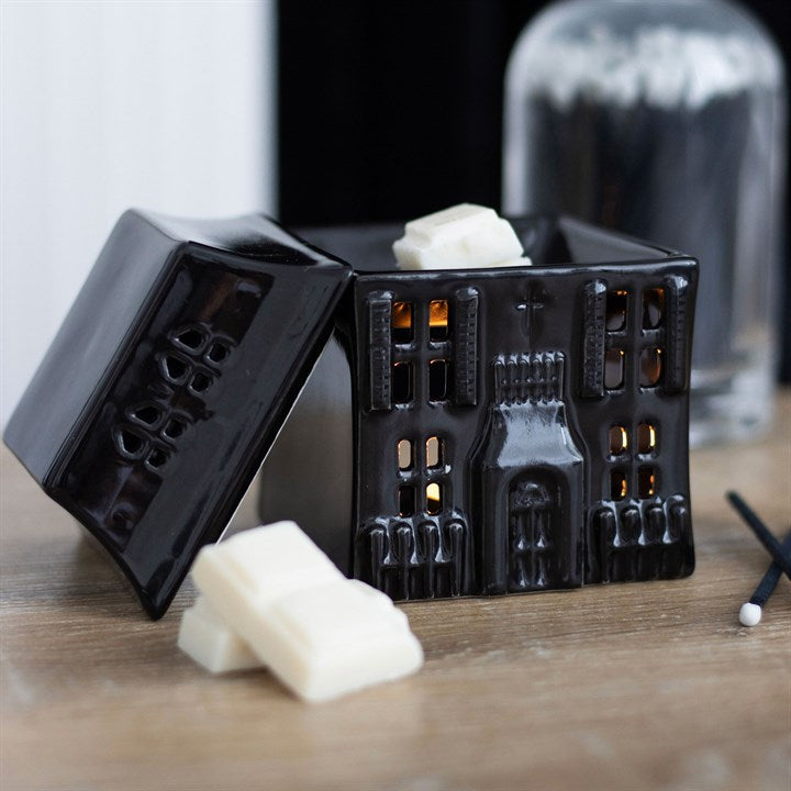 Haunted House Oil Burner – Gothic Halloween & Aromatherapy Decor