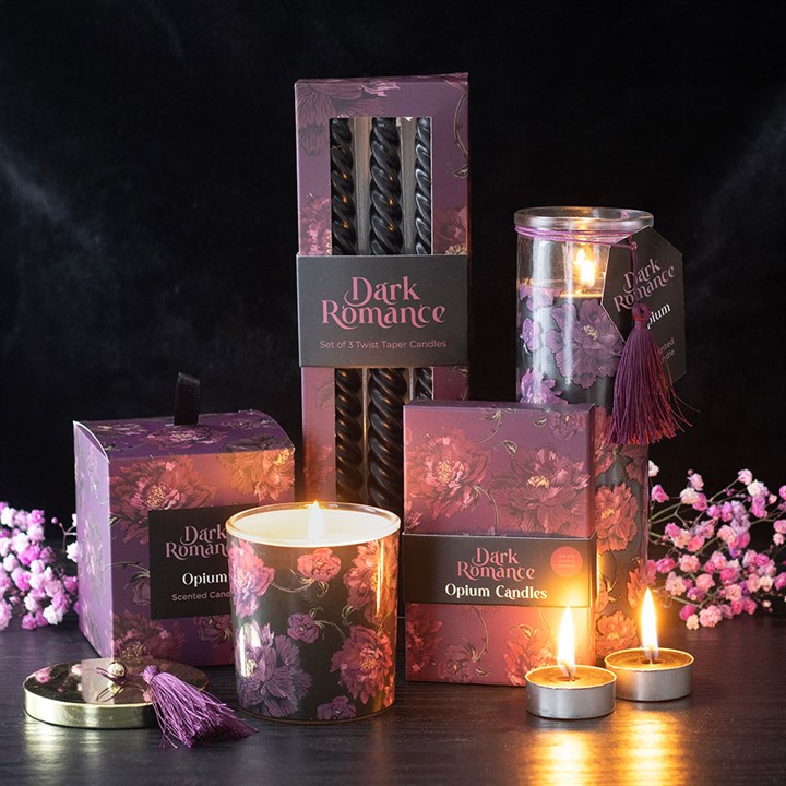 Opium Tealight Candle Set – Dark Botanical Ritual Lights