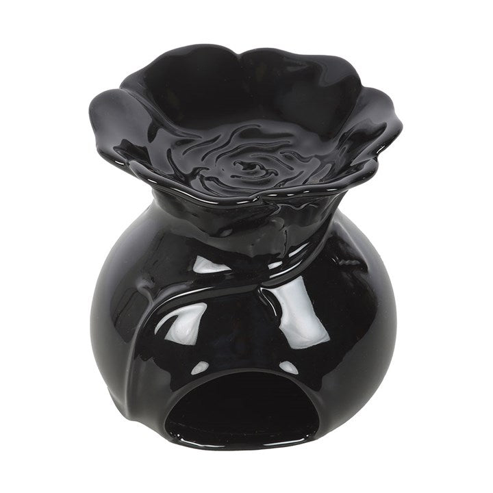 Black Rose Oil Burner – Gothic Aromatherapy & Floral Decor