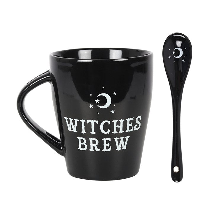 Witches Brew Mug and Spoon Set – Mystical Moon & Star Tea Cup