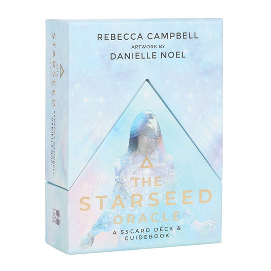 The Starseed Oracle by Rebecca Campbell. 53-card deck with guidebook and Danielle Noel artwork for cosmic and spiritual guidance.
