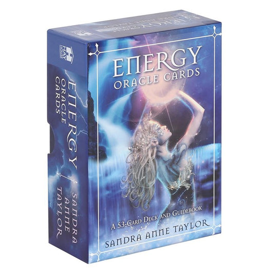 Step into the flow of universal energy with The Energy Oracle Cards by Sandra Anne Taylor. This 53-card deck, beautifully illustrated and easy to use, reveals the currents of energy shaping both your present reality and the future you are attracting.

Since ancient times, mystics and witches have believed that energy is the unseen force connecting all life. Like ripples upon a still pond, the vibrations we send out return to us, shaping destiny and manifestation. This oracle deck acts as a mirror of those c