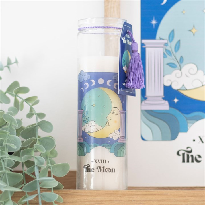 The Moon Violet Tube Candle – Tarot Ritual Candle for Dreams & Intuition